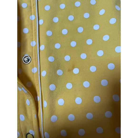 Vintage Lightweight Jacket Yellow White Polka Dots 3X-Large Quacker Factory - Picture 5 of 10